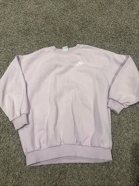 Nike Lavender Crewneck Sweatshirt with White Swoosh